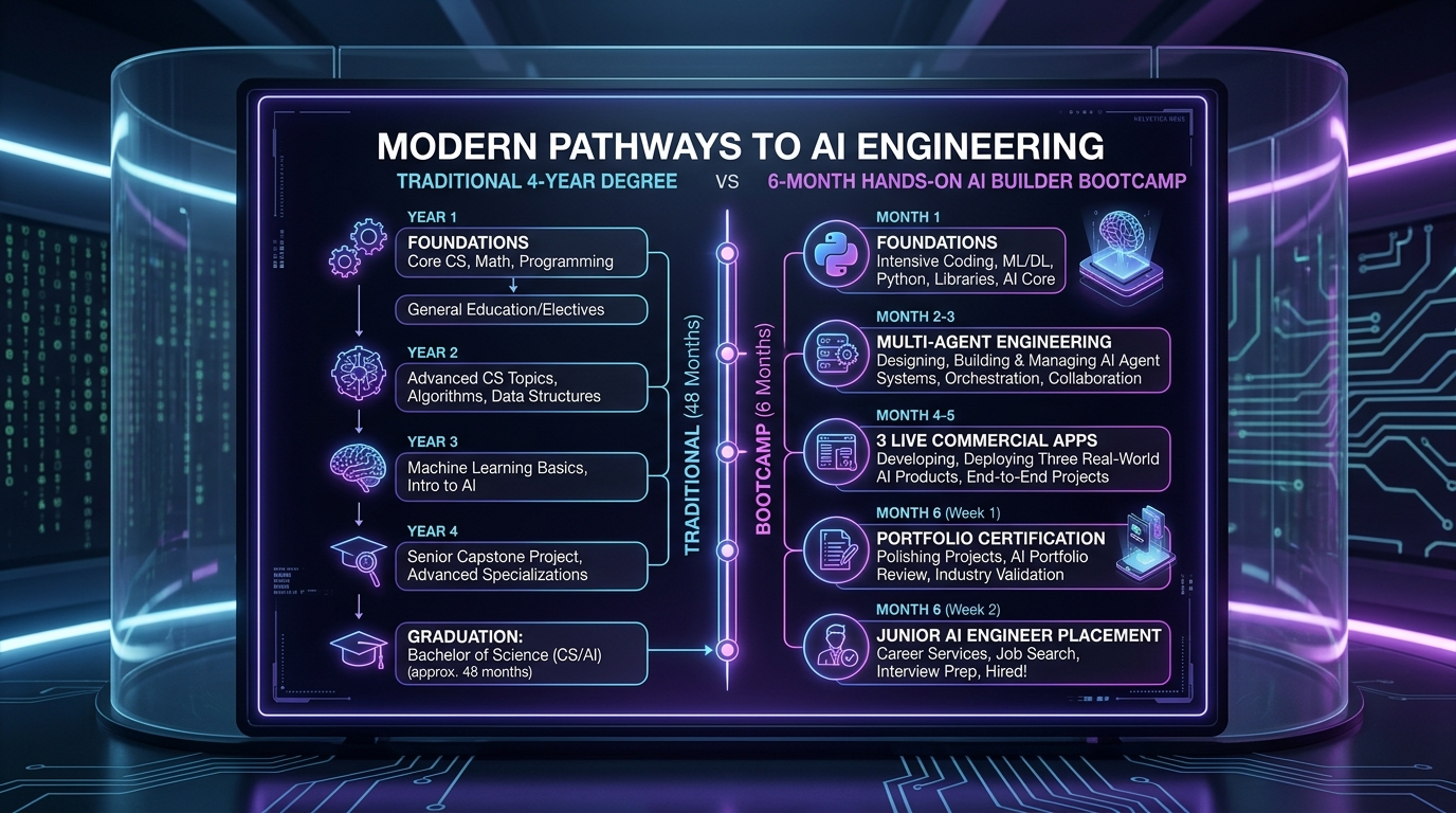 Comparing the Educational Pathways: Degree vs Builder Bootcamp