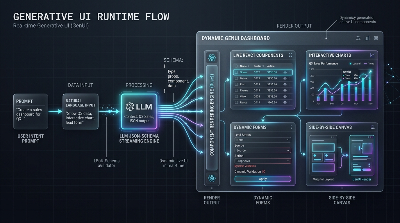Generative UI Runtime Architecture: Streaming React Server Components
